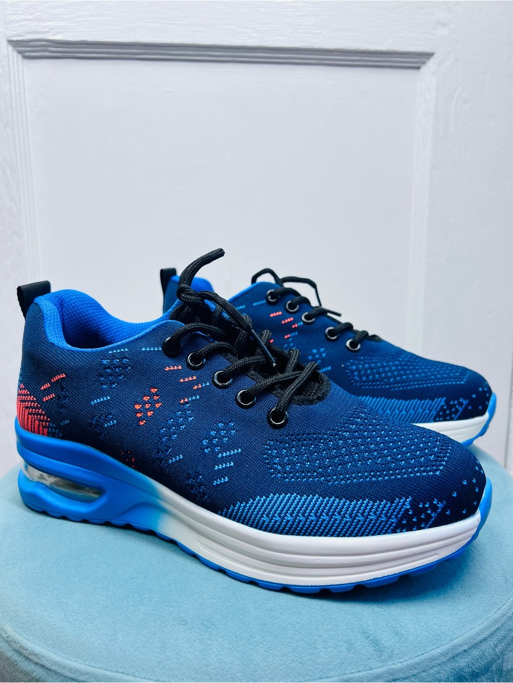 Women's Steel Toe Sneakers Safety Shoes with Breathable Knit Upper Size 8